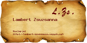 Lambert Zsuzsanna névjegykártya