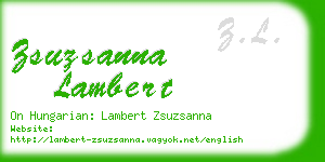 zsuzsanna lambert business card